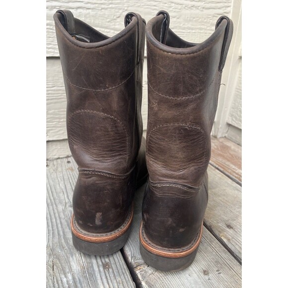 Chippewa Men’s 13D Classic Pull On Work Boots Brown Leather 20075 main image 12